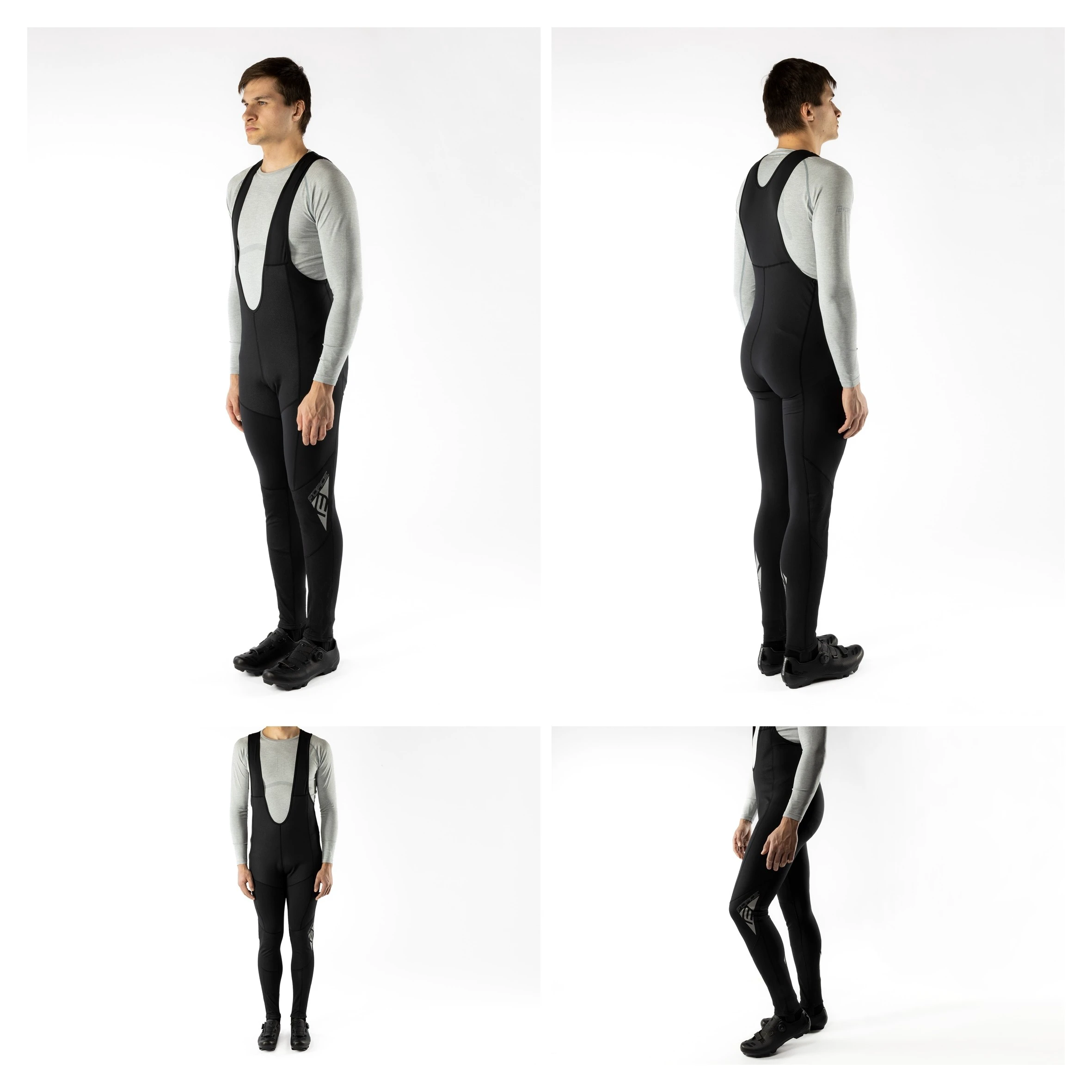 3. Pantaloni lungi cu bretele fara bazon Force Shard Windster negri 3XL