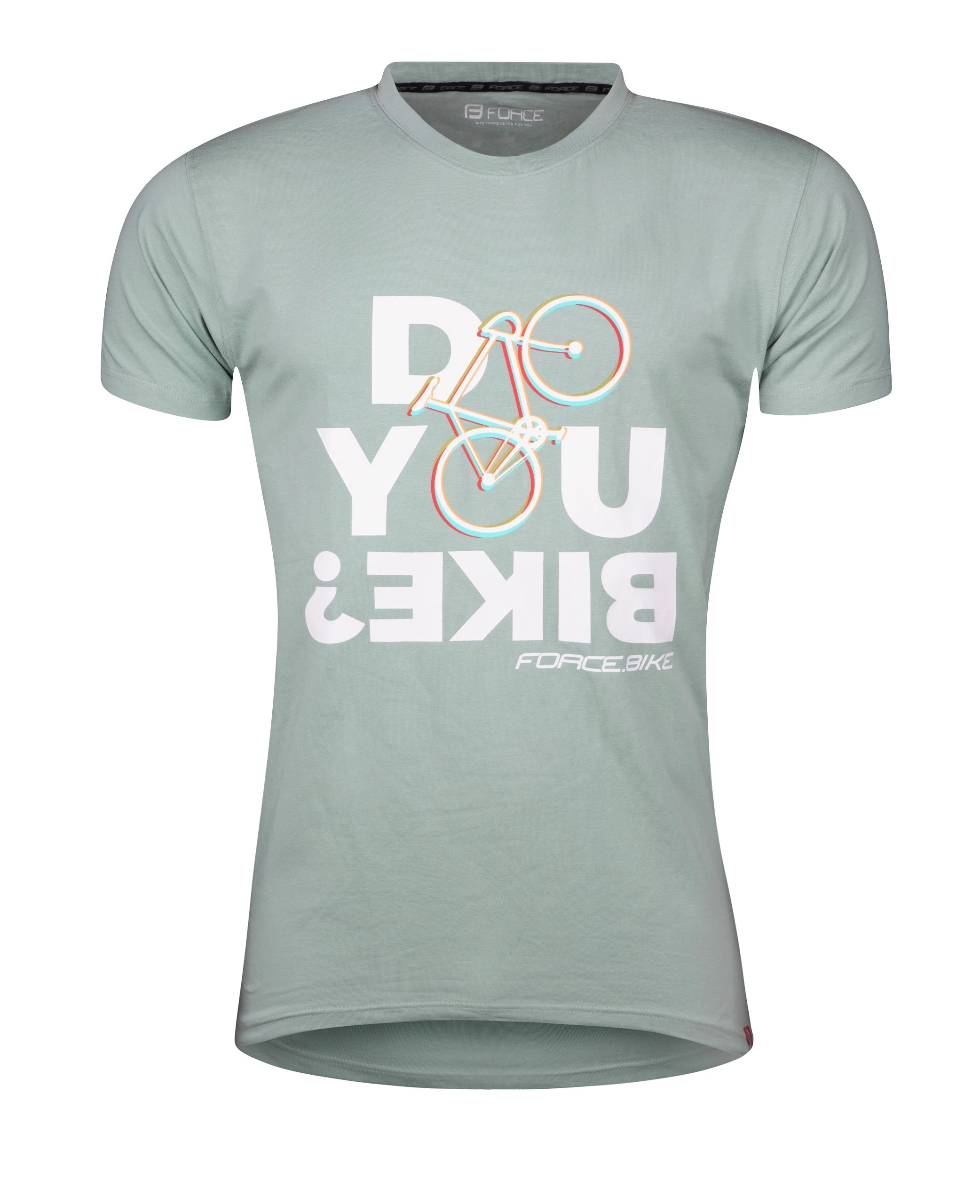 1. Tricou ciclism Force Bike, gri/verde, L