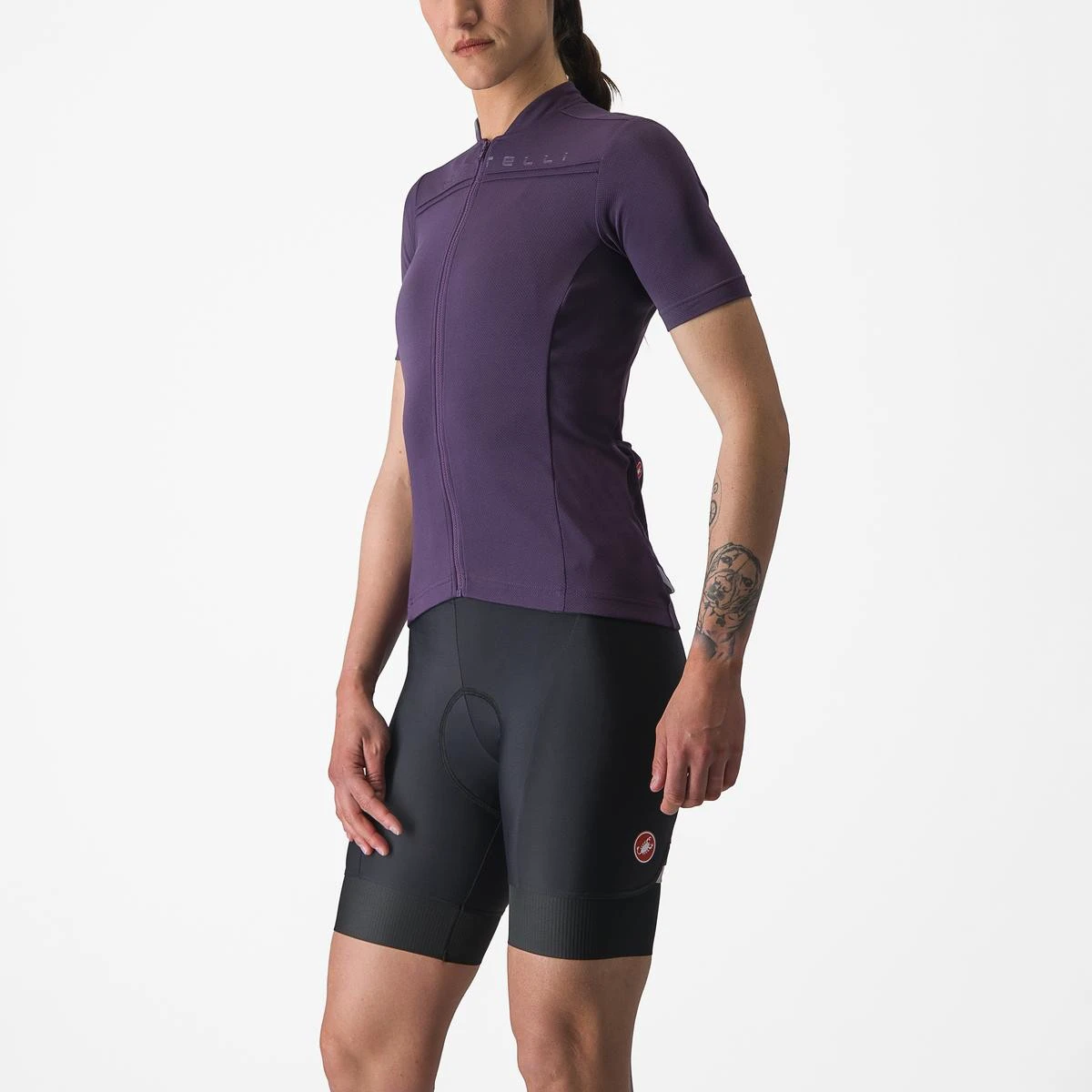 3. Tricou cu maneca scurta Castelli Anima 4, pentru femei, mov nocturn, L