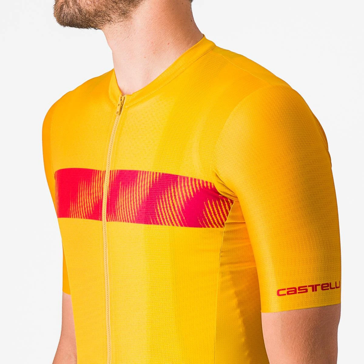 5. Tricou cu maneca scurta Castelli Unlimited Endurance, Galben/Rosu, S