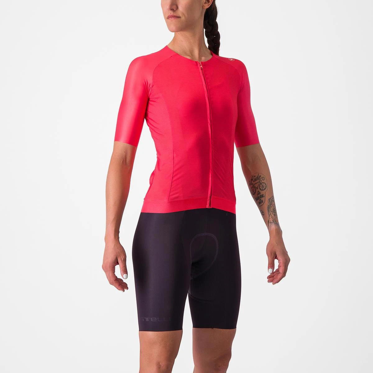 3. Tricou cu maneca scurta Castelli Aero PRO 7.0 W, de dama, Rosu, XS