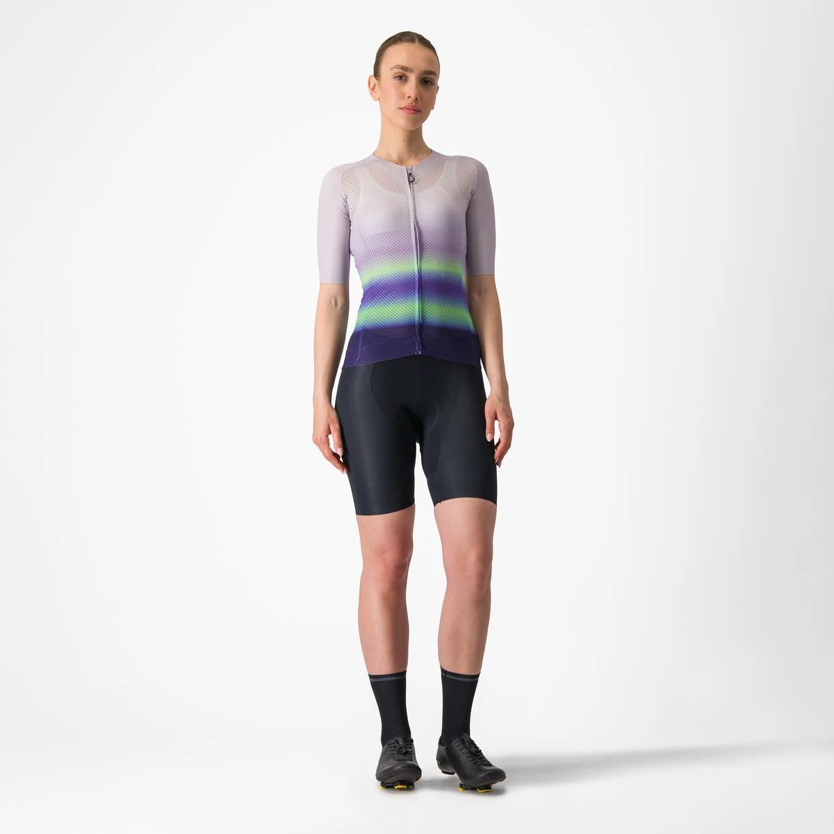 8. Tricou cu maneca scurta Castelli Climbers 4.0 W, de dama, Violet/Vernil/Mov, M