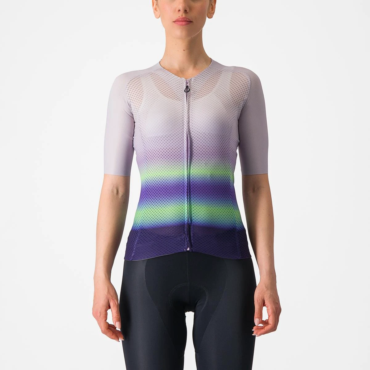 1. Tricou cu maneca scurta Castelli Climbers 4.0 W, de dama, Violet/Vernil/Mov, S