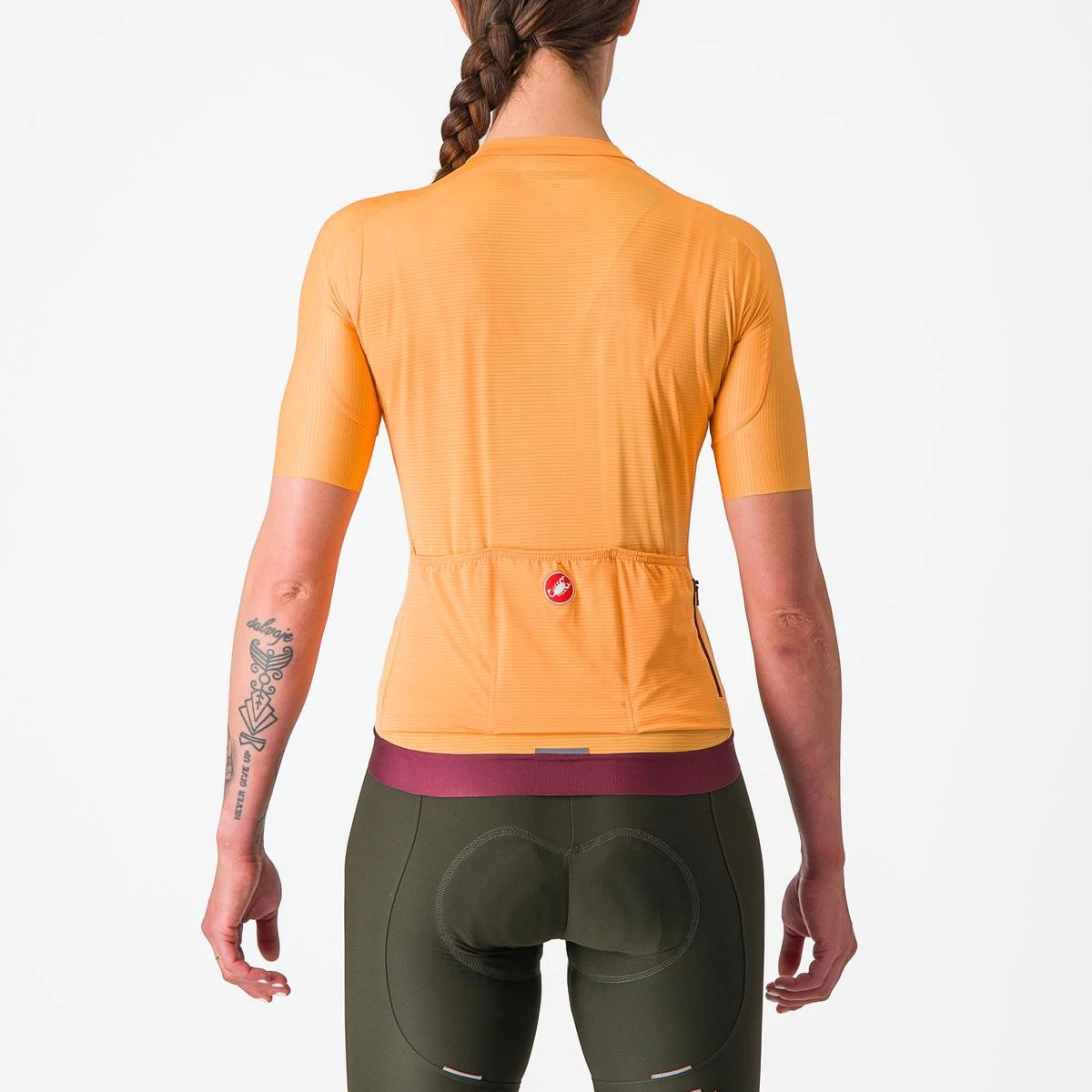 2. Tricou cu maneca scurta Castelli Espresso W, de dama, Portocaliu/Visiniu, S