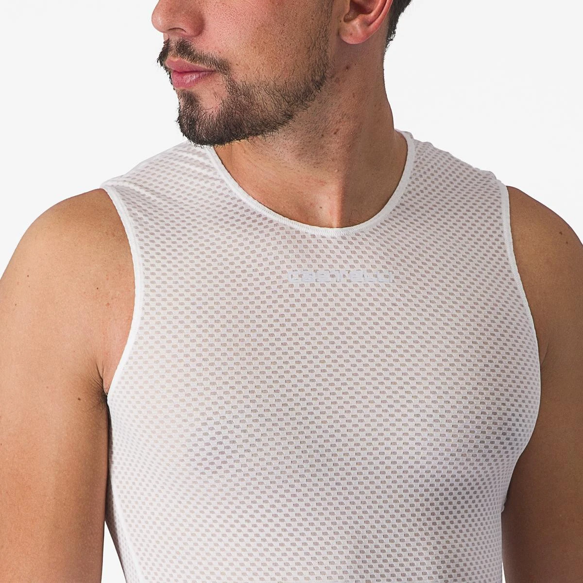 6. Bluza de corp fara maneci Castelli PRO Mesh 2.0 SL, pentru barbati, alb, S