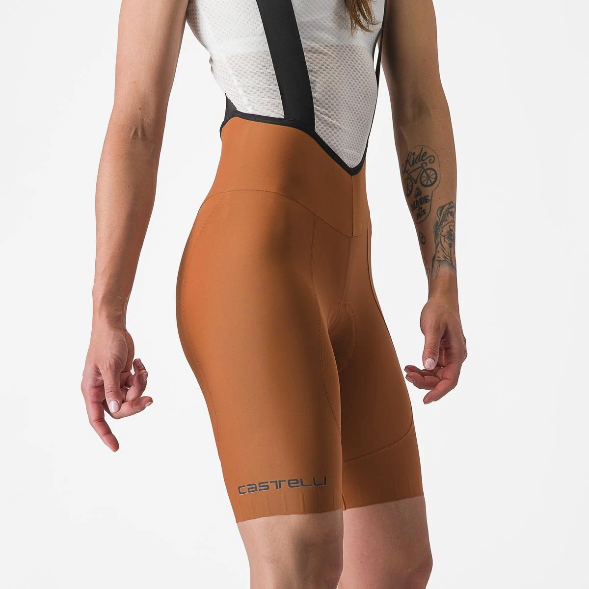 7. Pantaloni scurti cu bretele Castelli Espresso W DT, de dama, Maro, L