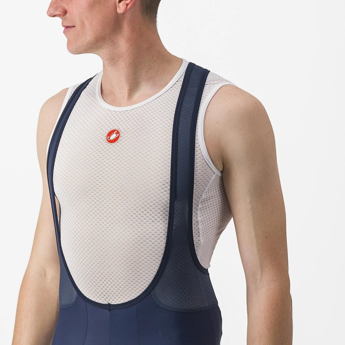 5. Pantaloni scurti cu bretele Castelli Entrata 2, pentru barbati, albastru belgian, S