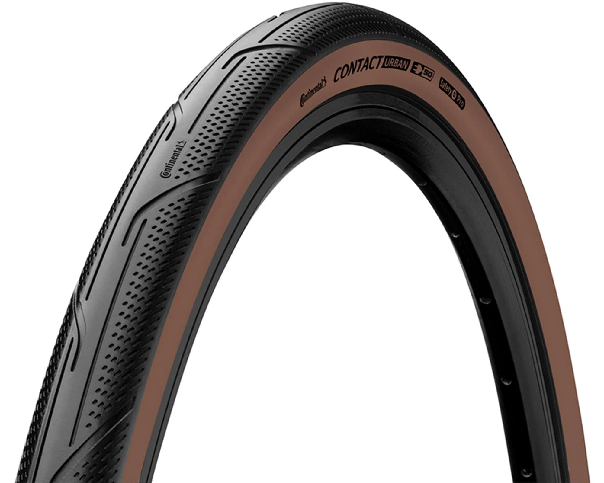 1. Anvelopa pliabila Continental Contact Urban BL 35-349 (16 x 1.35) negru/maro