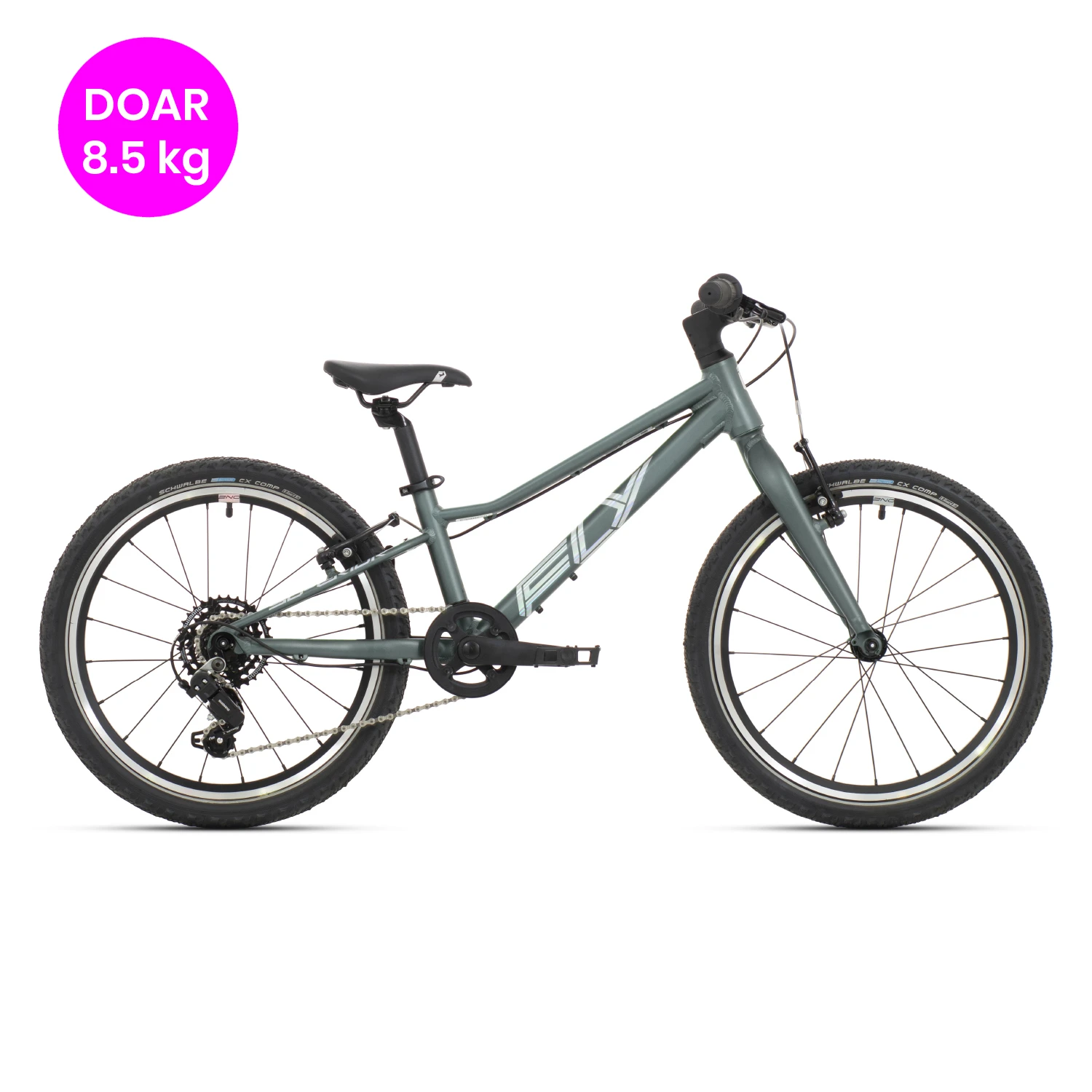 1. Bicicleta Superior FLY 20 VB Matte Trooper Green/Hologram Chrome