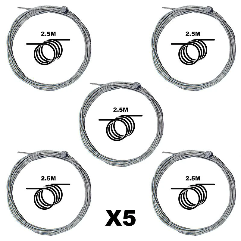 2. Cablu frana otel pentru trotineta electrica 250cm - set 5 bucati