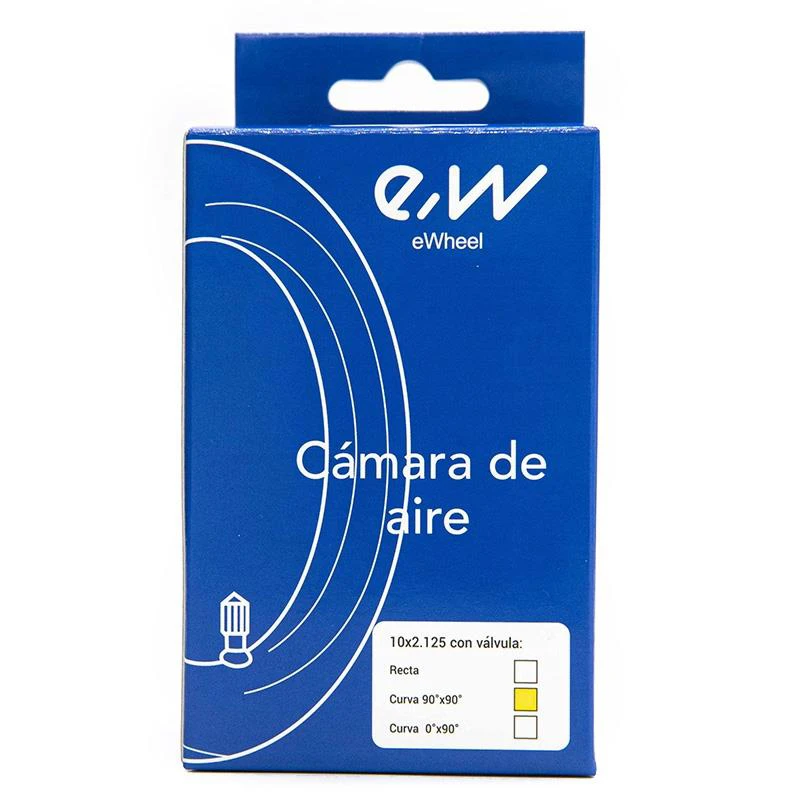 6. Camera trotineta electrica 10x2,125 (50-156) Valva curbata 90 grade