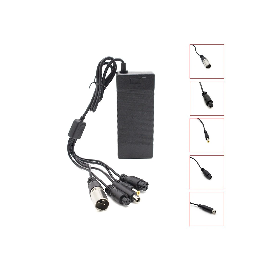 1. Incarcator universal baterie trotineta electrica 36V 2A connector GX16/GX12/DC5.5mm/DC8mm/XLR