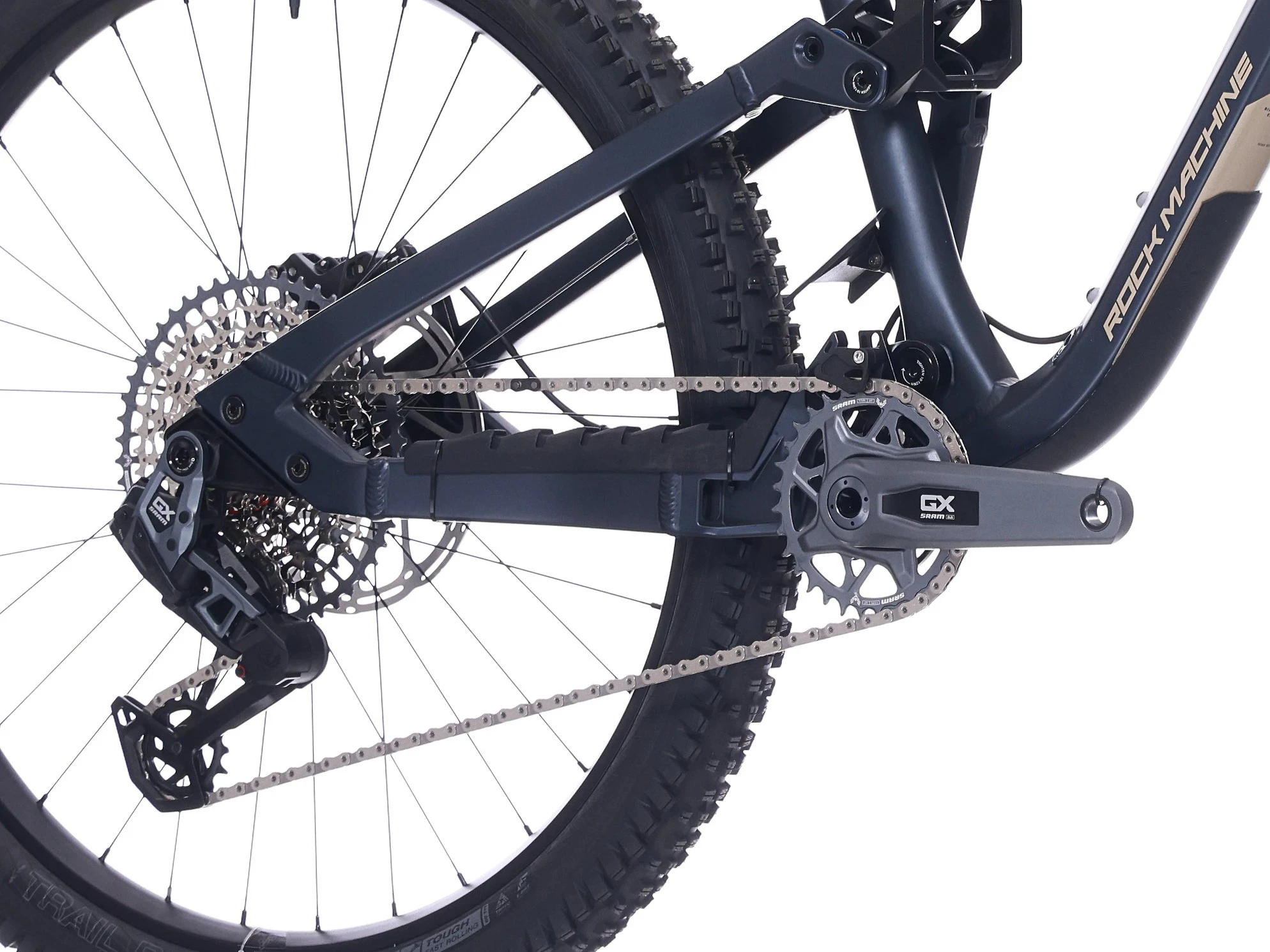 9. Bicicleta Rock Machine Whizz FS II 90 AXS 27.5/29 Matte Deep Ocean Blue 16.0 - (M)