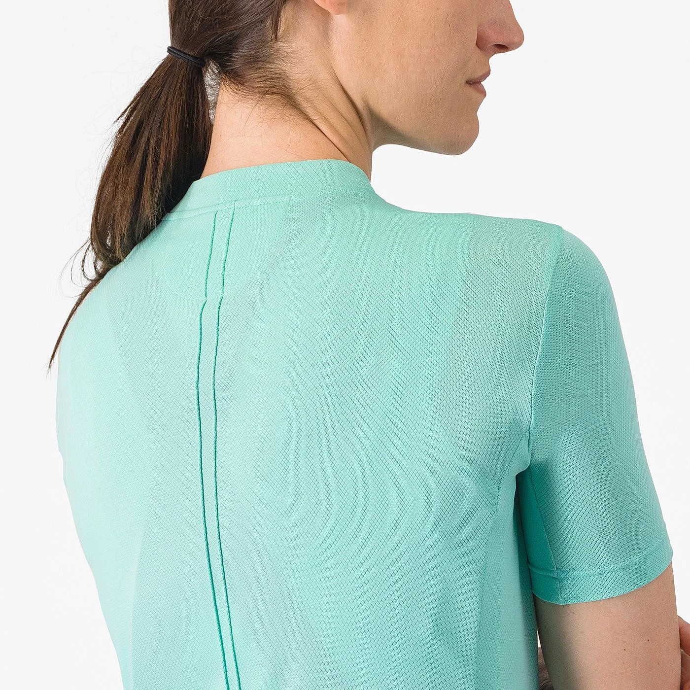 3. Tricou cu maneca scurta Castelli Anima 4, pentru femei, albastru piscina, L