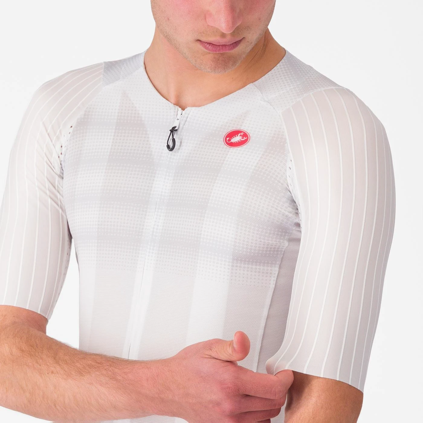 2. Tricou cu maneca scurta Castelli Aero Race 8S, pentru barbati, alb, S