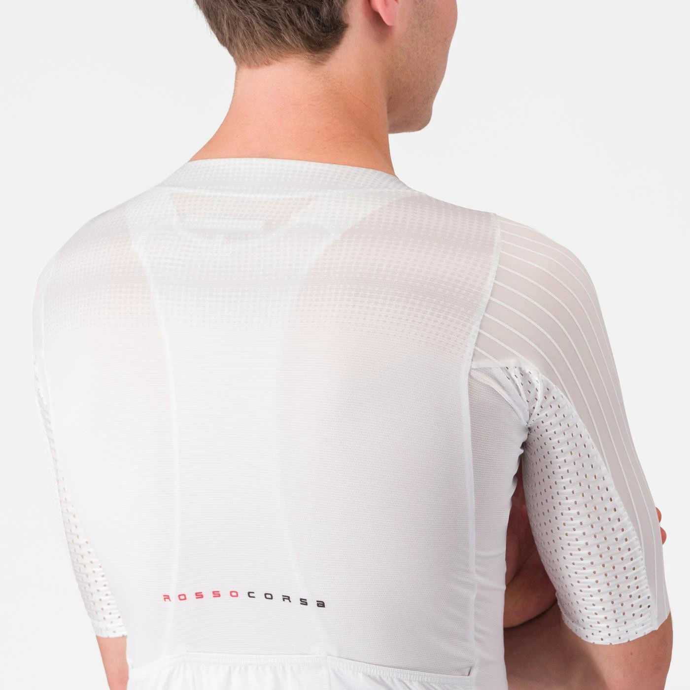 4. Tricou cu maneca scurta Castelli Aero Race 8S, pentru barbati, alb, M