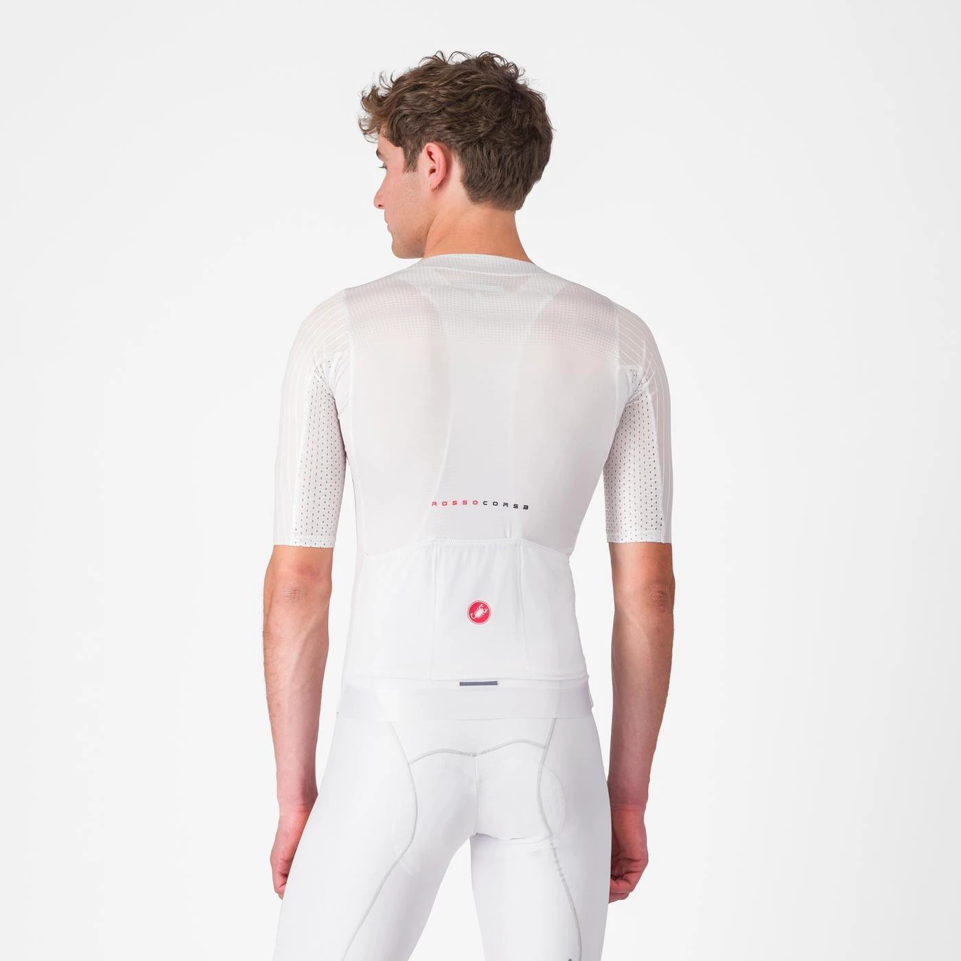 6. Tricou cu maneca scurta Castelli Aero Race 8S, pentru barbati, alb, M