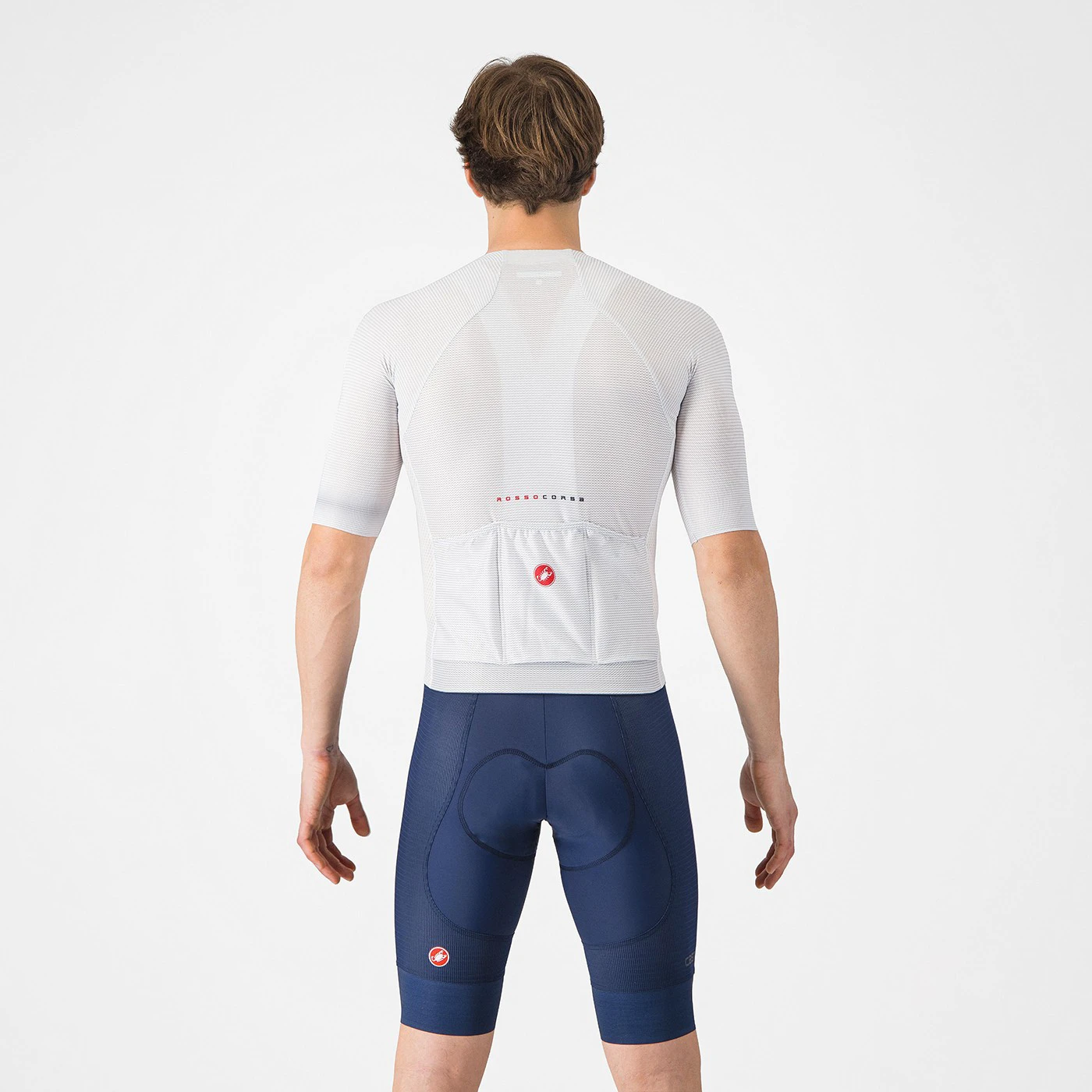 4. Tricou cu maneca scurta Castelli Climbers A/C, pentru barbati, gri argintiu/rosu, XXL