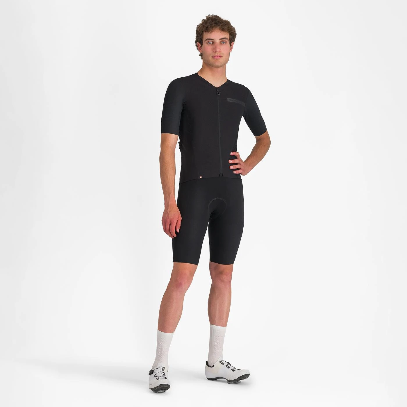 3. Tricou cu maneca scurta Castelli Premio EVO, pentru barbati, negru deschis/negru, M