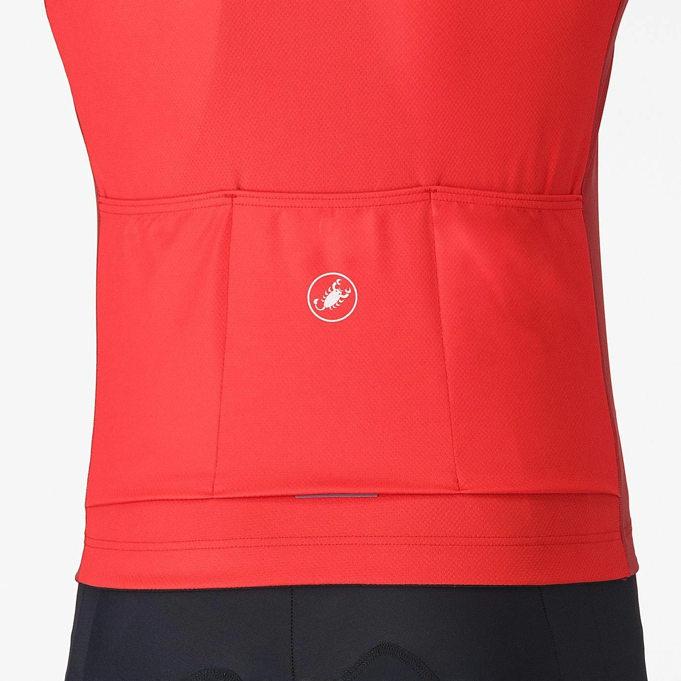 4. Tricou cu maneca scurta Castelli Entrata 6, pentru barbati, rosu/gri fumuriu-gri argintiu, S
