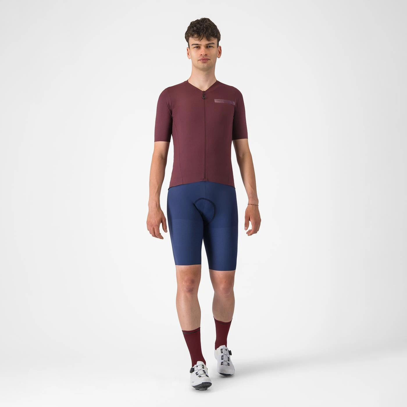 5. Tricou cu maneca scurta Castelli Premio EVO, pentru barbati, visiniu inchis, L