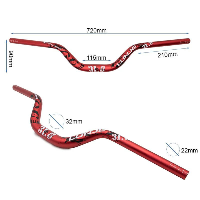 2. Ghidon 720mm cu rise 90mm rosu