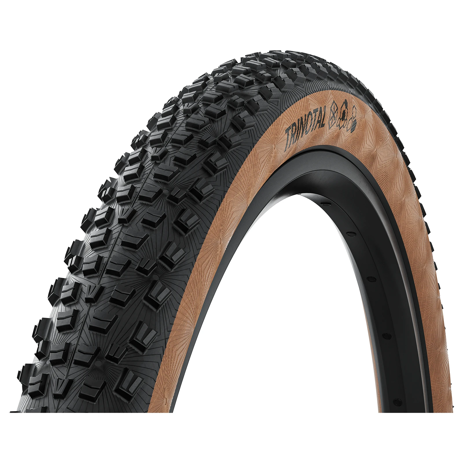 1. Anvelopa pliabila Continental Trinotal Trail Grip 60-622 (29 X 2.40) Grip comp, Tubeless Ready, black/transparent