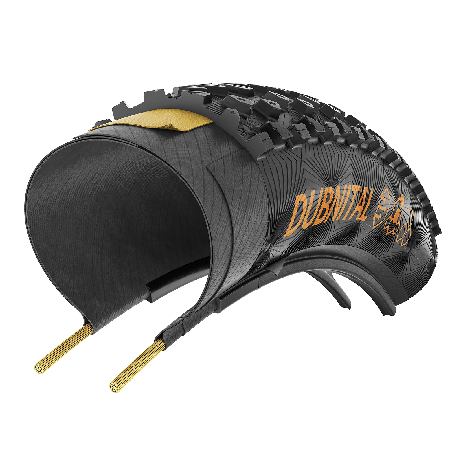 3. Anvelopa pliabila Continental Dubnital Race Rapid 55-622 (29 X 2.20) Rapid comp, Tubeless Ready, black/black