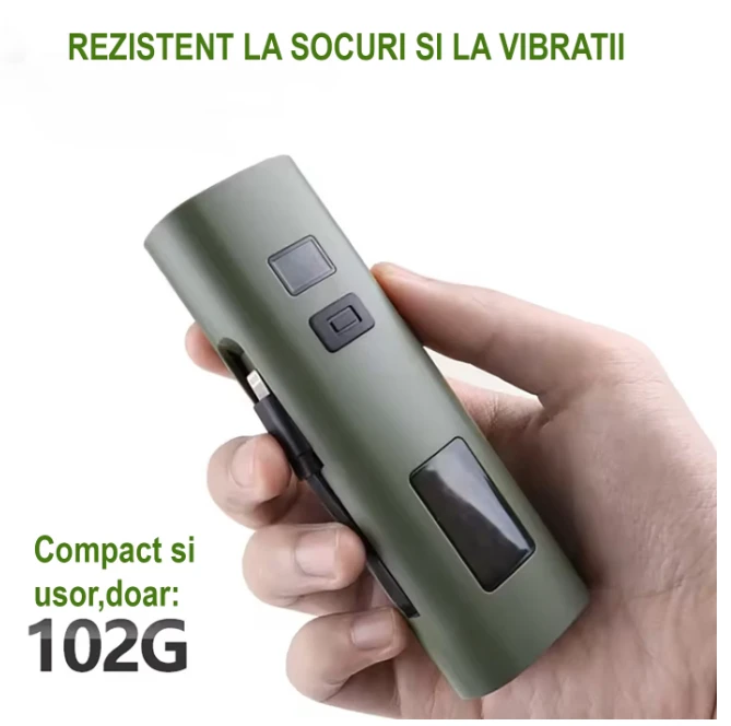 8. Far reincarcabil Fivestars Power Light PBL-6400, powerbank 6400 mAh, USB Type-C, kaki