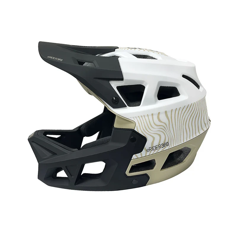 2. Casca full-face Integra Sport white - Military Green L (59-61 cm)