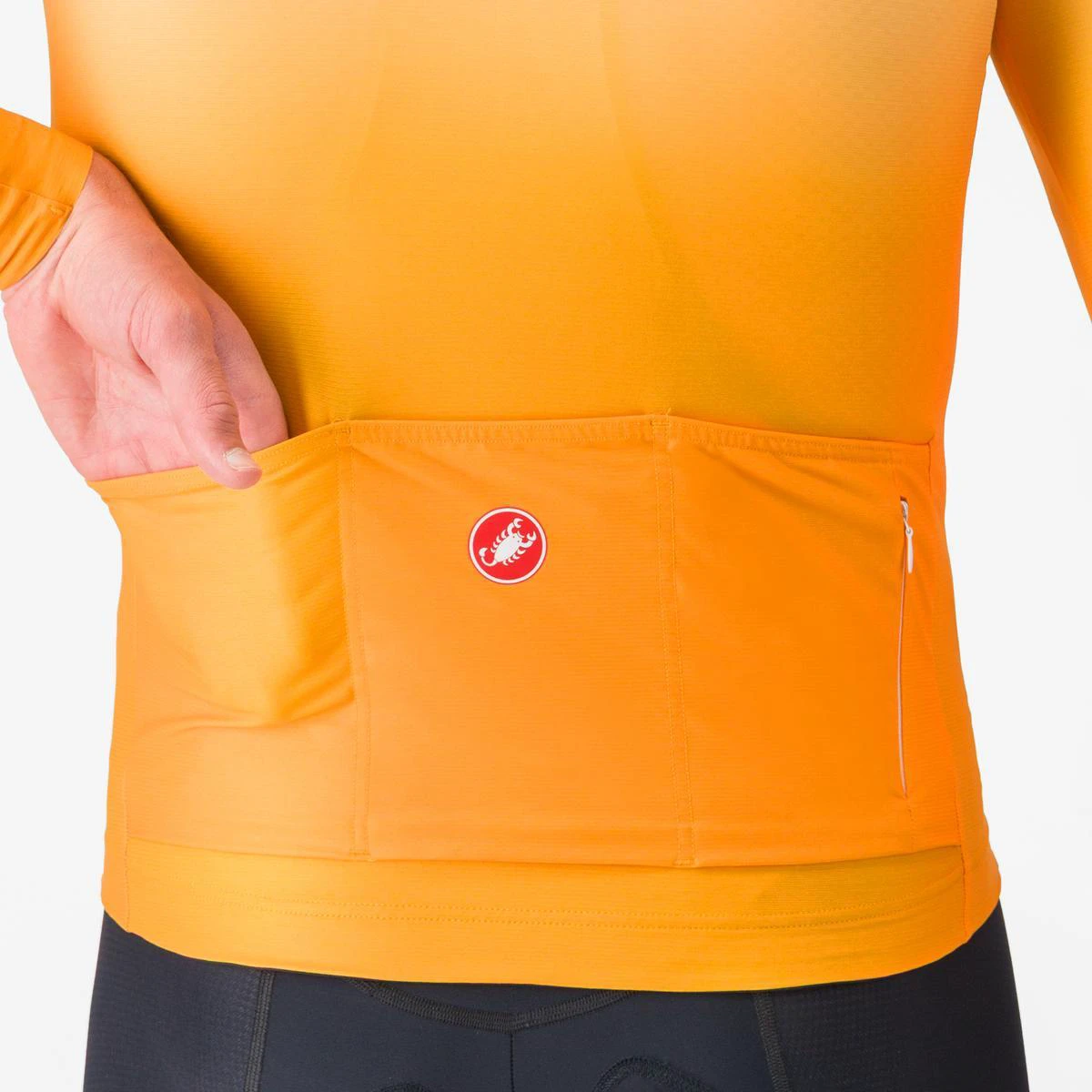 4. Bluza cu maneca lunga Castelli UPF LS, pentru barbati, portocaliu aprins XXL