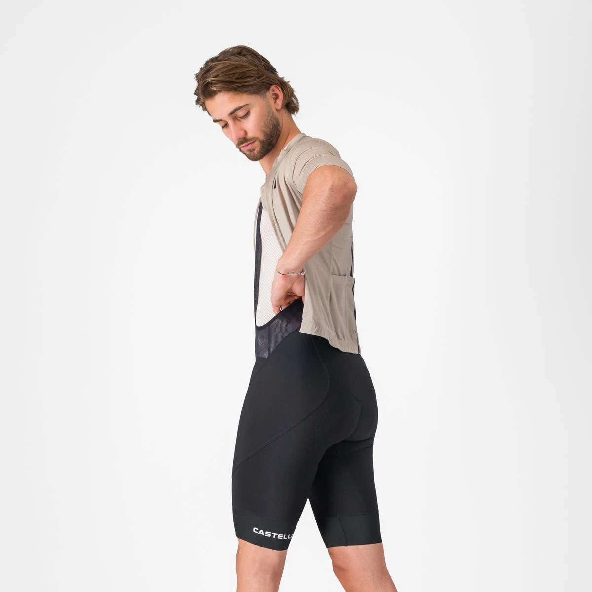 7. Pantaloni scurti cu bretele Castelli Endurance 4, pentru barbati, negru S