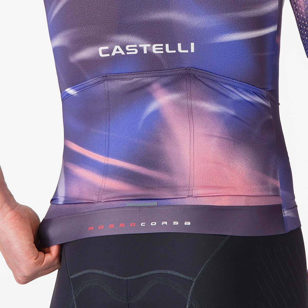 6. Tricou cu maneca scurta Castelli Aero Race 8s, pentru barbati, rosa giro/night shade M