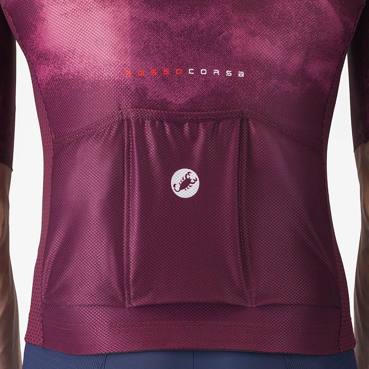 4. Tricou cu maneca scurta Castelli Climbers A/C, pentru barbati, alb/bordo XL