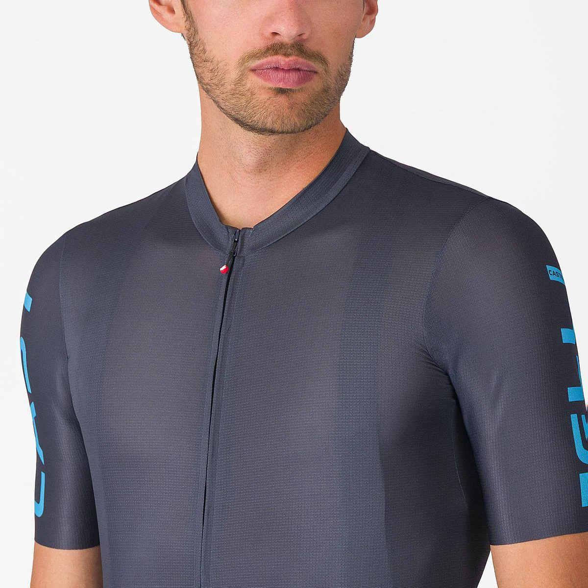 3. Tricou cu maneca scurta Castelli Entrata Apex, pentru barbati, albastru neon/albastru inchis XXL