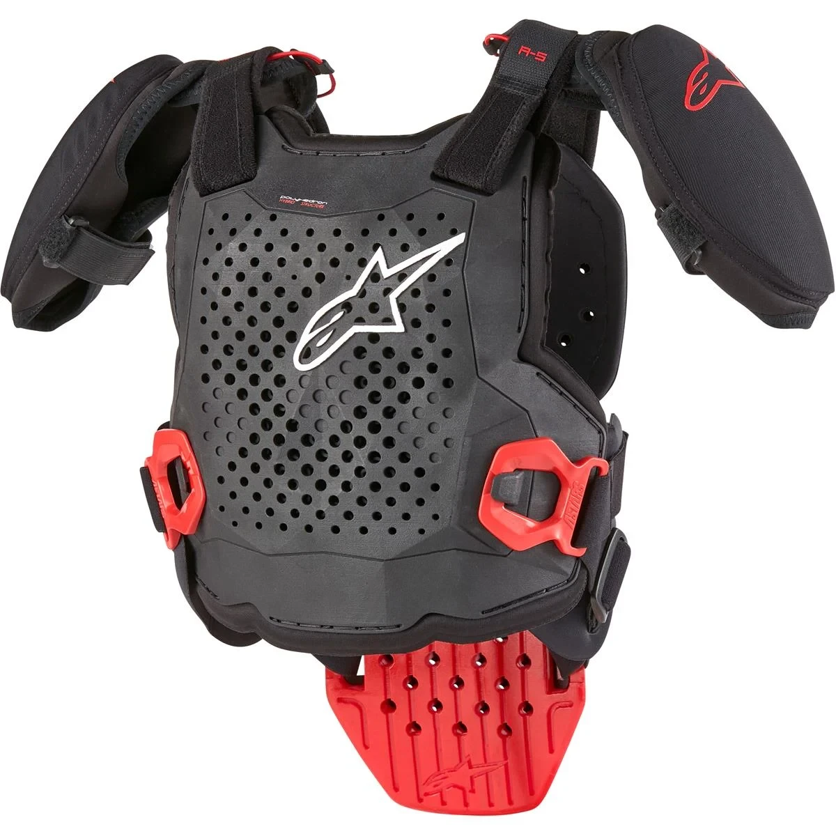 1. Protectie Corp Alpinestars A-5 S V2 Youth Chest pentru copii negru/alb/rosu S/M