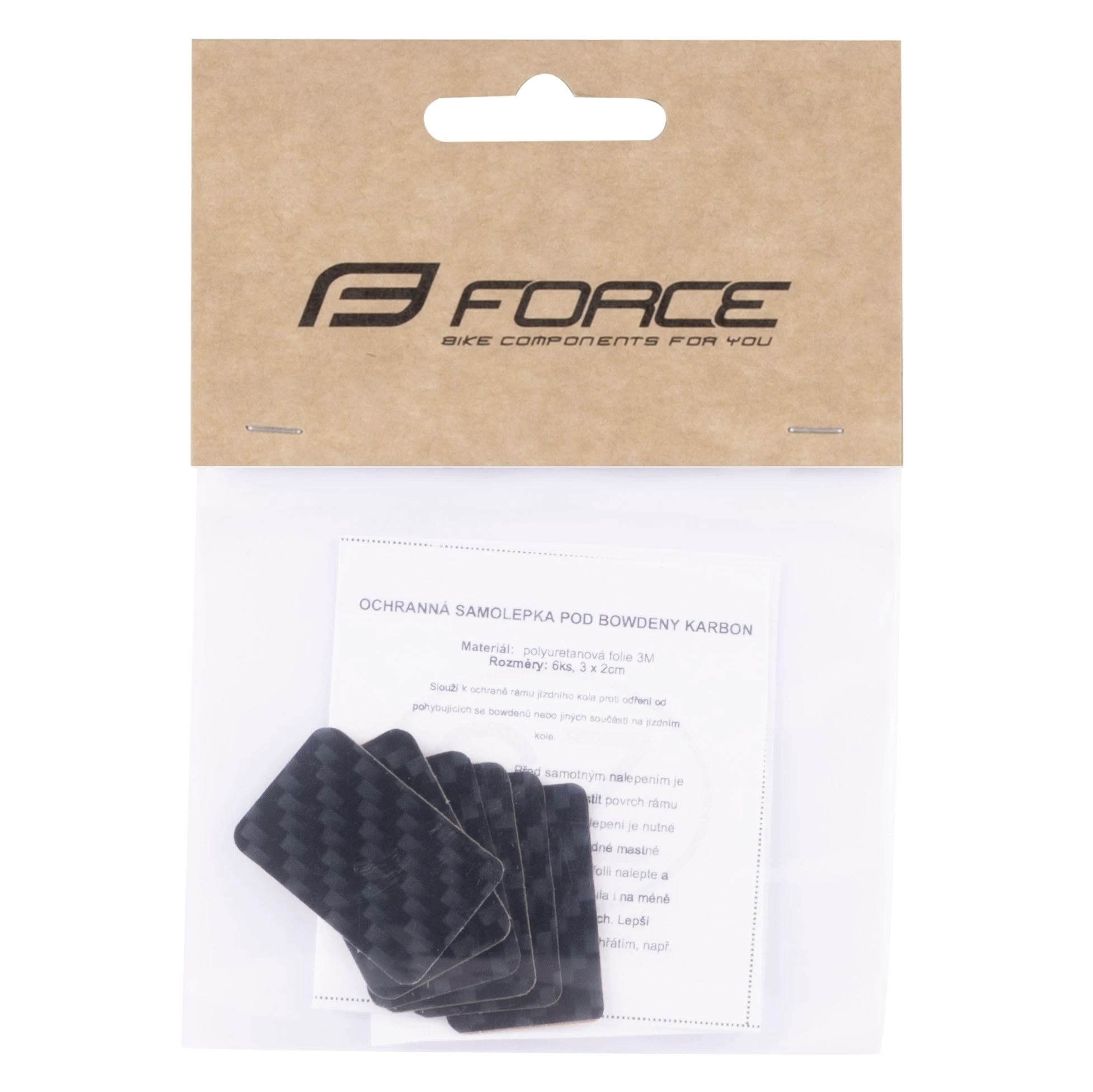 1. Protectii Cadru Force pentru Cabluri, Set 6 bucati, design din Carbon