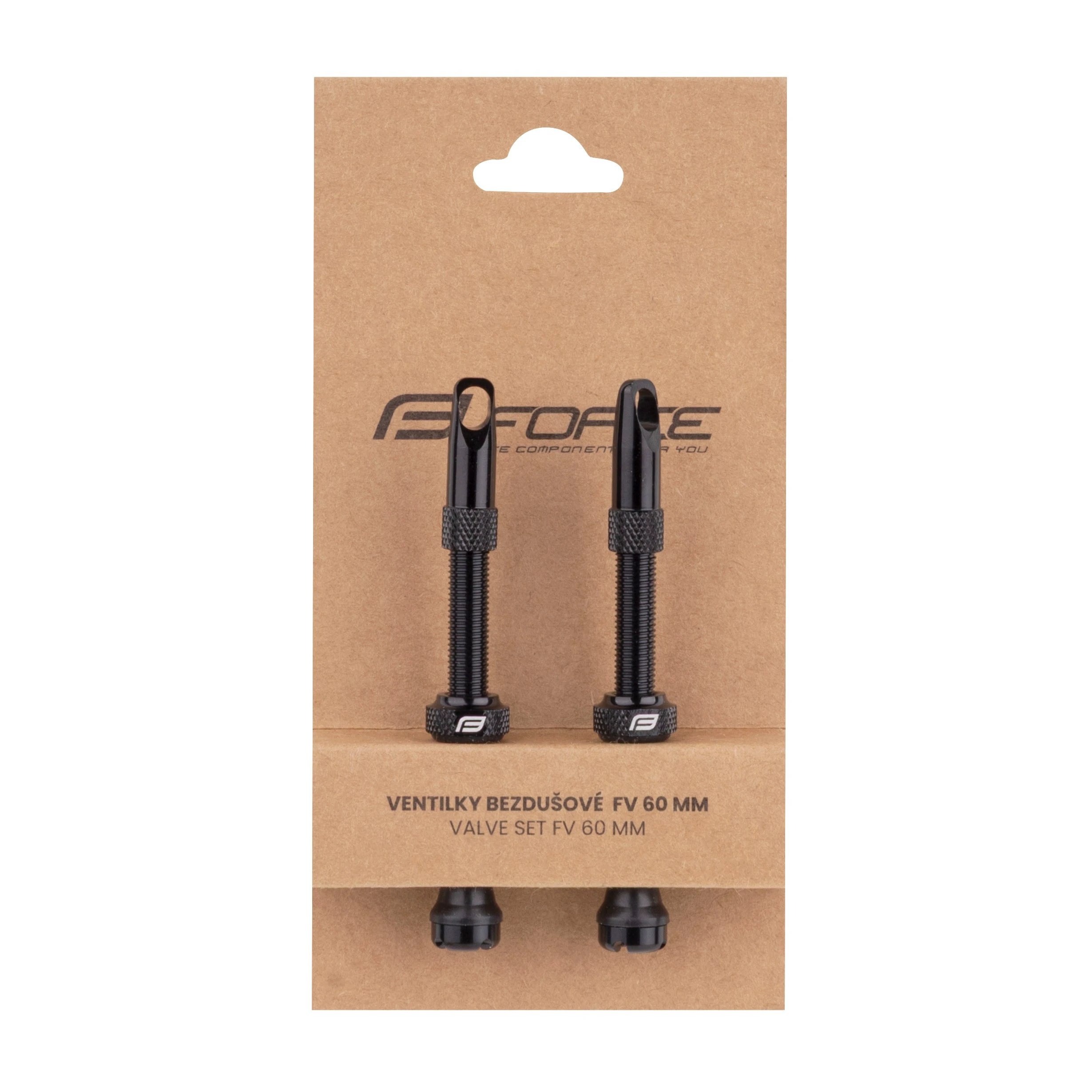 2. Set Valve Tubeless Force 2xFv 60mm Negre