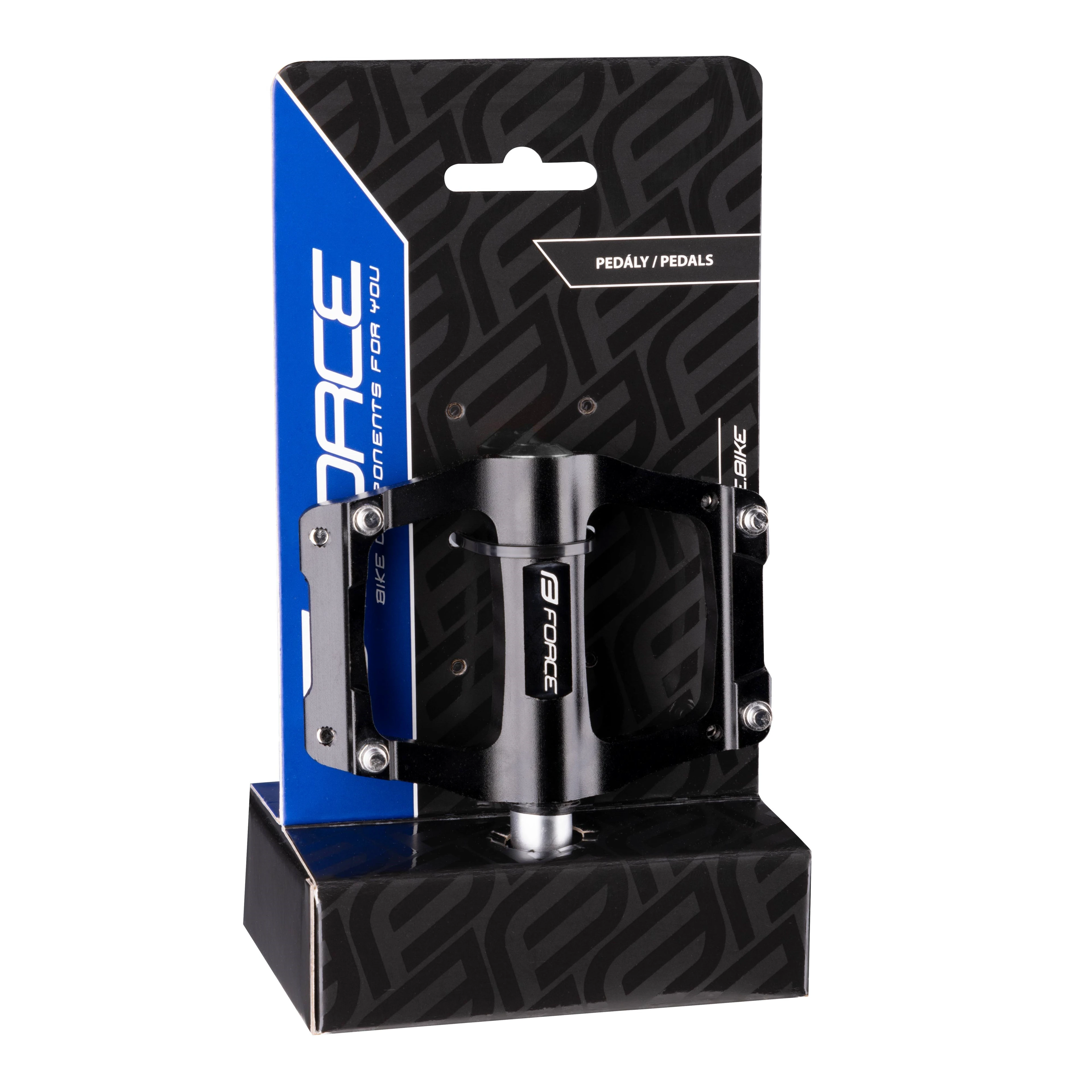 2. Pedale Force GRIT aluminiu cu rulmenti, negru