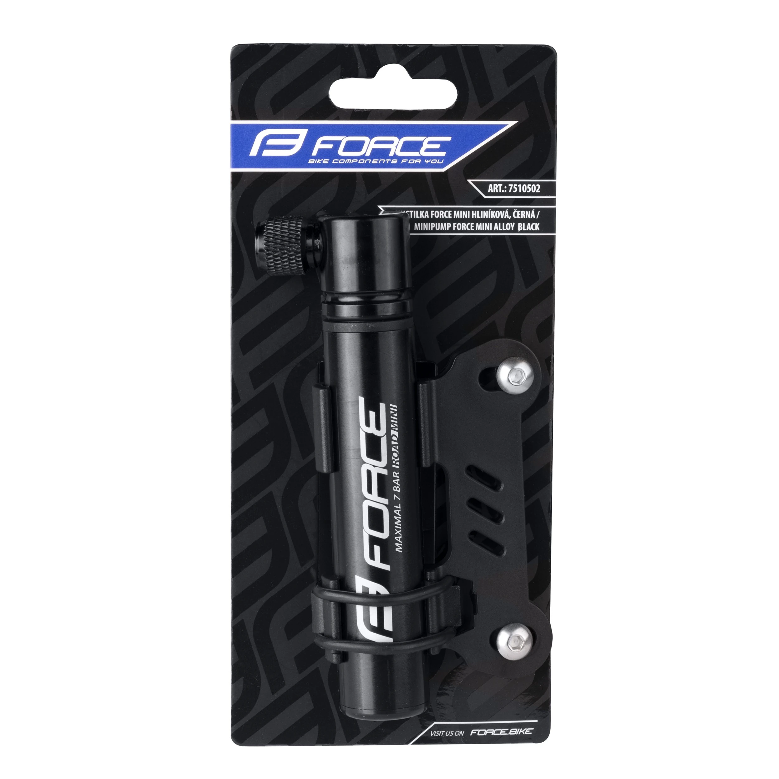 3. Minipompa Force Mini aliaj, negru