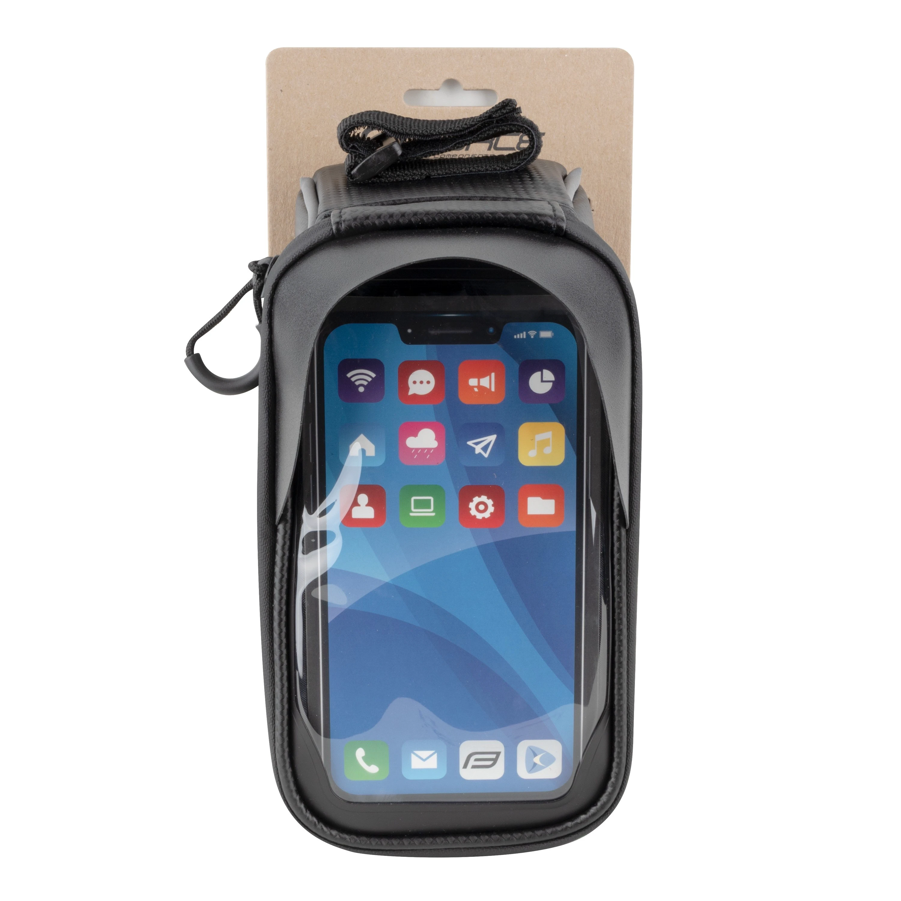 5. Borseta cadru Force Clash cu compartiment telefon neagra