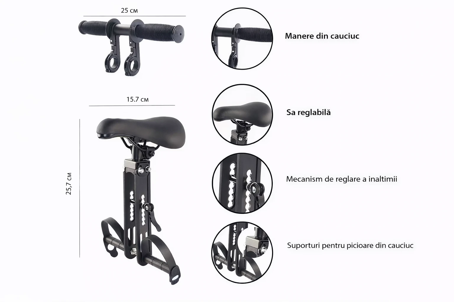 3. Scaun pentru copii Bikesport cu prindere pe cadru