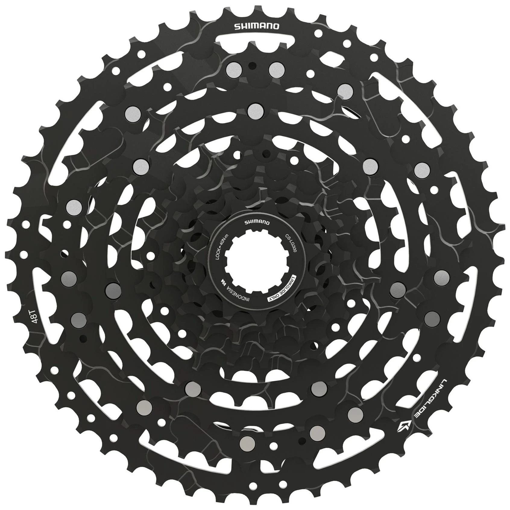 1. Caseta de pinioane Shimano CUES CS-LG300-10, 10 viteze, 11-48T