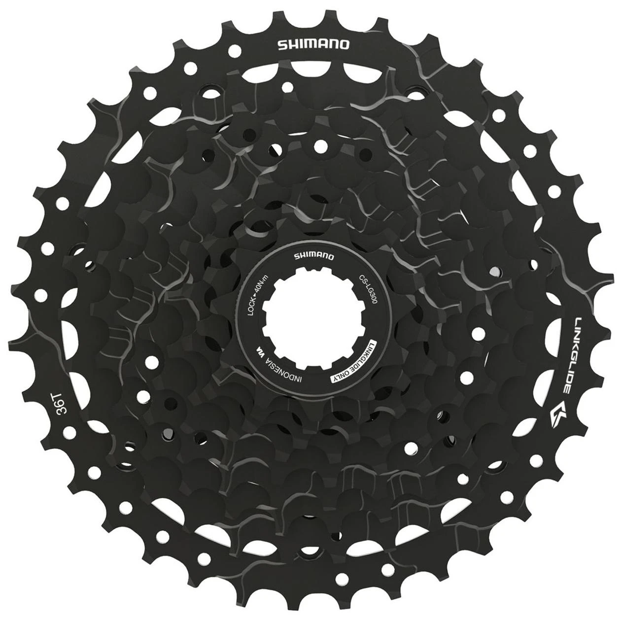 1. Caseta de pinioane Shimano CUES CS-LG300-9, 9 viteze, 11-36T