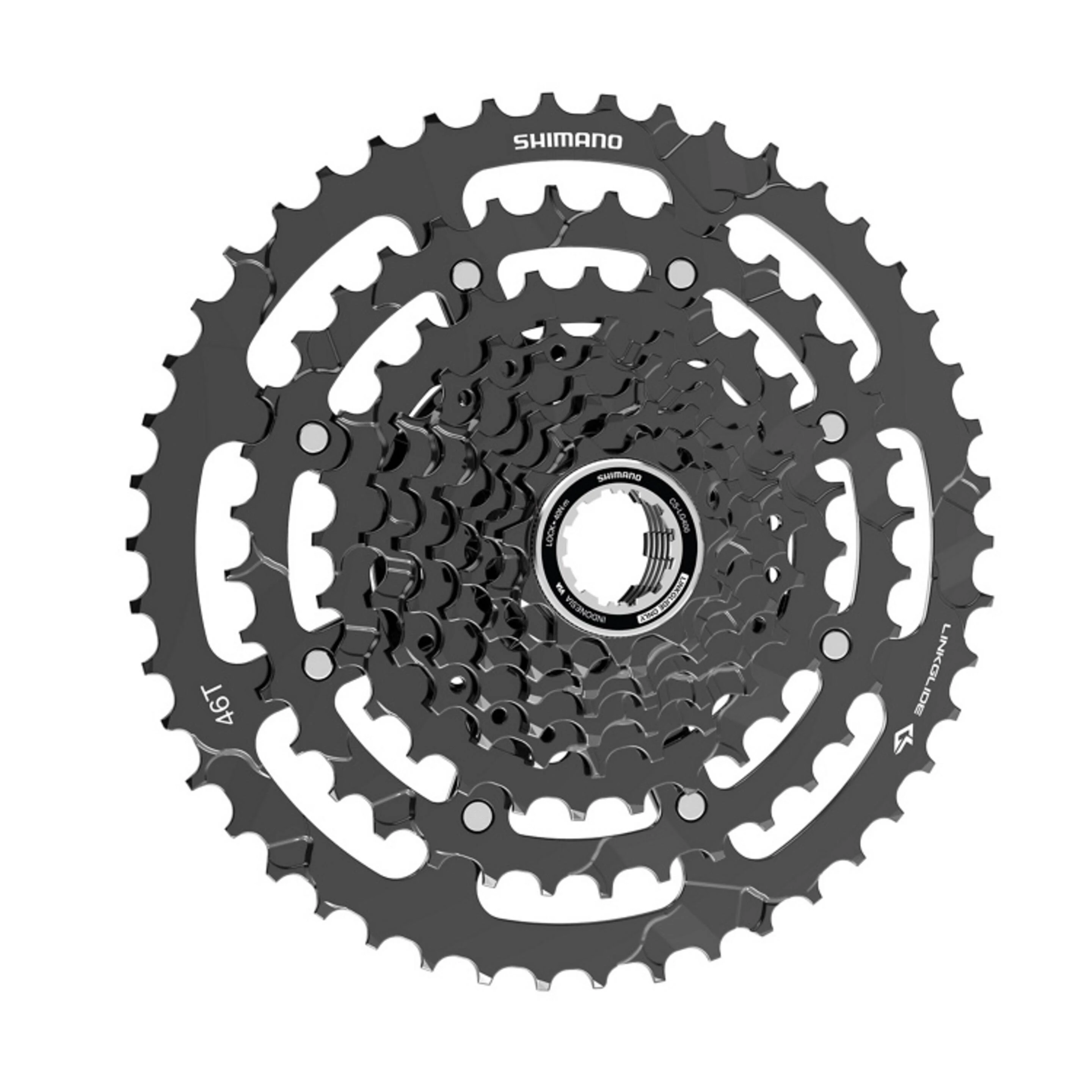 1. Caseta de pinioane Shimano CUES CS-LG400-9, 9 viteze, 11-46T