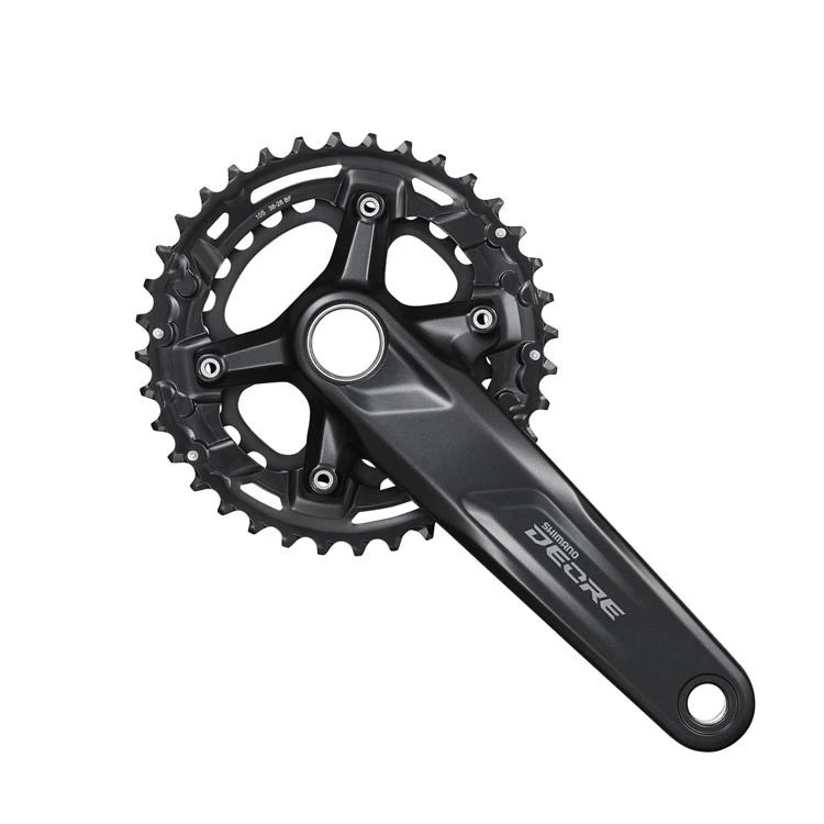 1. Angrenaj pedalier Shimano Deore FC-M4100-2, 2x10 viteze, Hollowtech II, fara aparatoare lant, brate 175mm, fara BB, 36x26T