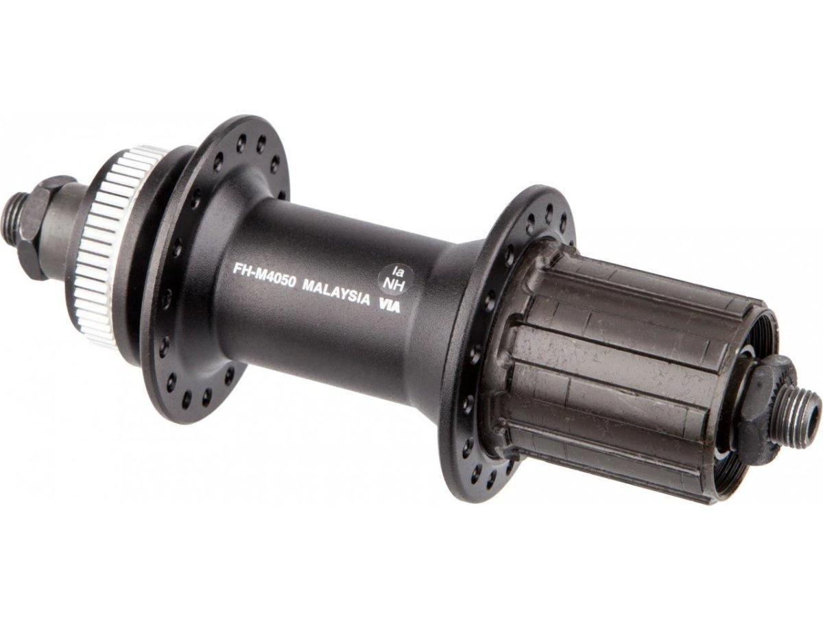 1. Butuc spate Shimano Alivio FH-M4050, 8/9/10 vit, 36H, OLD 135mm, ax 146mm, QR 168mm, CenterLock, Negru