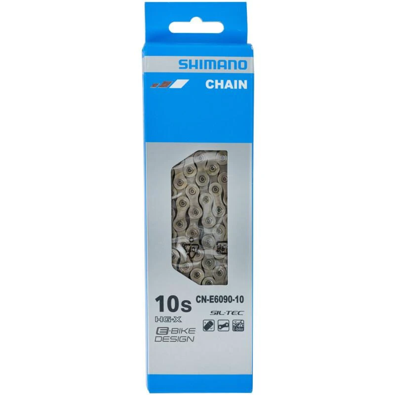 1. Lant Shimano E-Bike CN-E6090-10, 10 viteze, HG-X, 126 zale, fara nit final, nit conectare X1