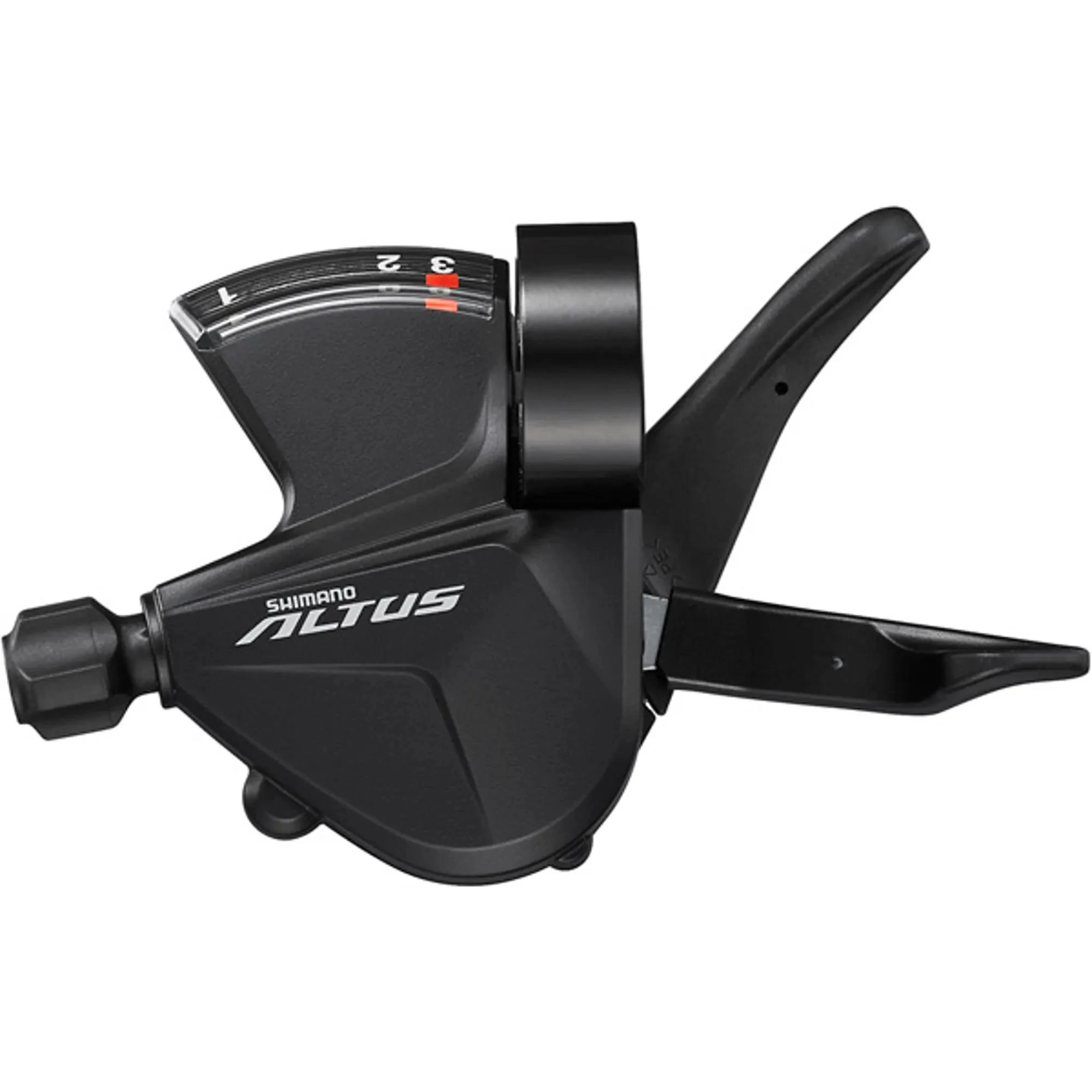1. Maneta schimbator Shimano Altus SL-M2010-L, stanga 3 viteze, cablu 1800mm stainless, OGD