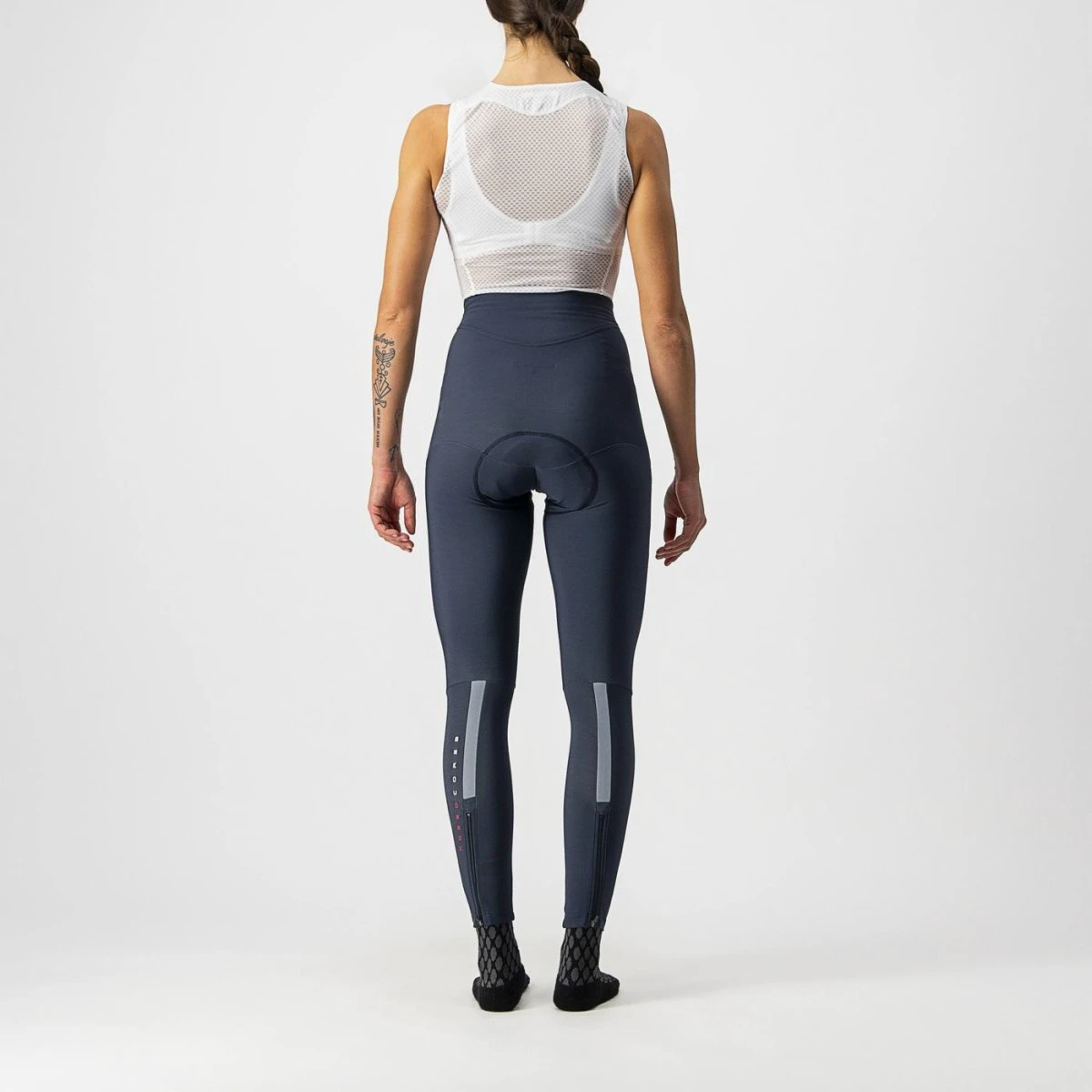 1. Pantaloni lungi Castelli RoS W, de dama, Bleumarin/Argintiu Reflex, M